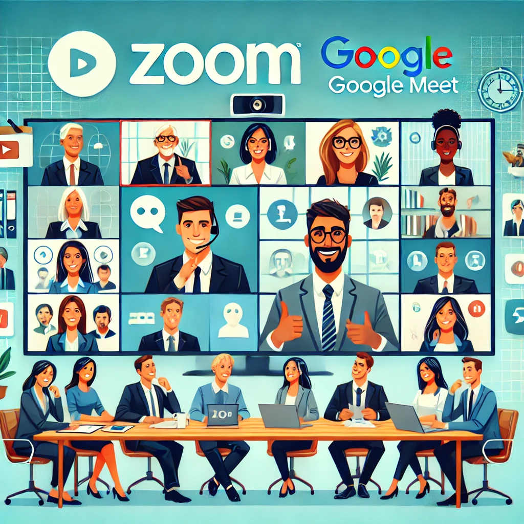 Video Conferencing Zoom and Google Meet